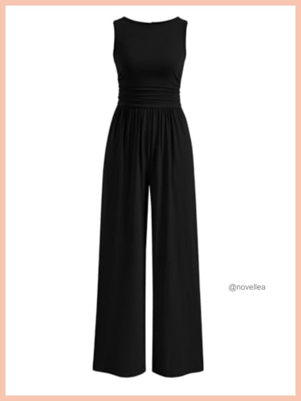Sleeveless Wide Leg Jumpsuit with Pockets for Women Vacation Outfits